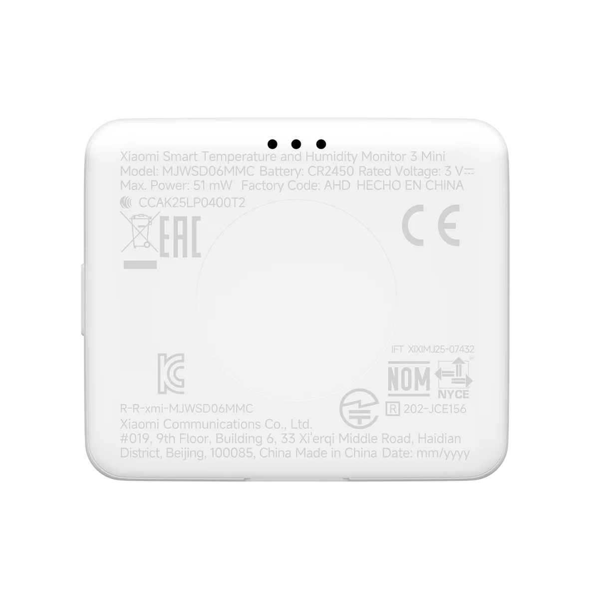 Xiaomi Smart Temperature & Humidity Monitor 3 Mini